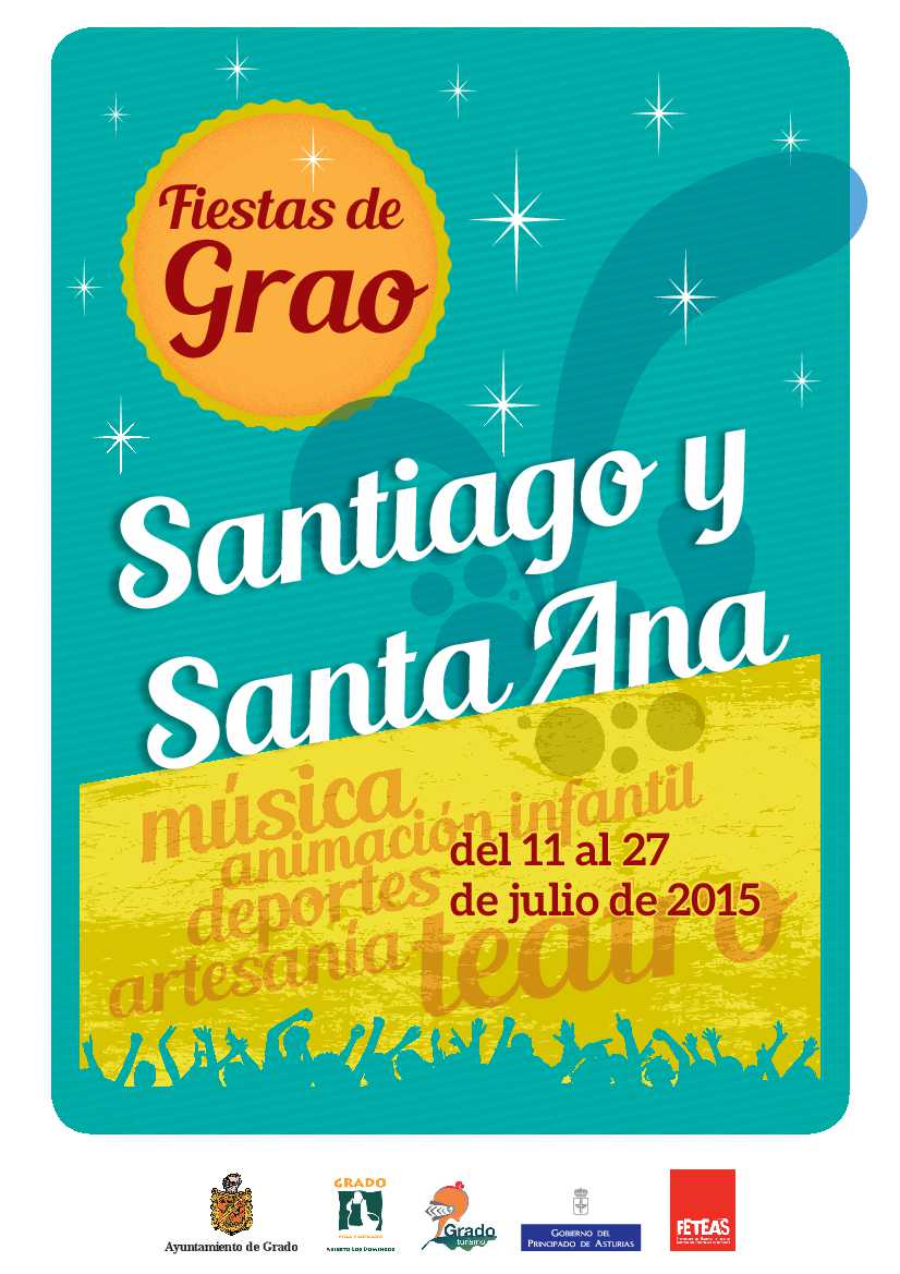 Cartel Fiestas Santiago y Santa Ana 2015