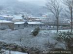 Mercado antiguo, vista general con nieve