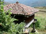 Horreo, vista del tejado de un horreo