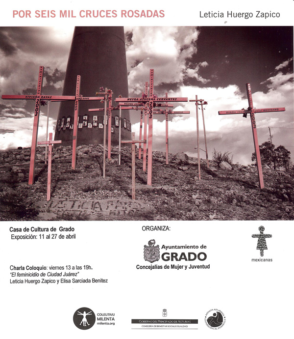 Cartel Charla POR SEIS MIL CRUCES ROSADAS
