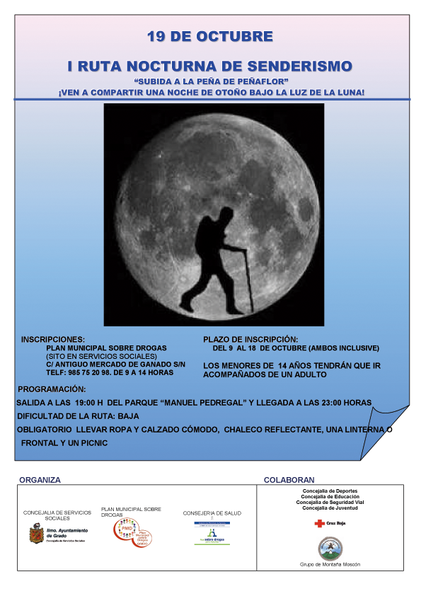 Cartel Ruta Senderismo Nocturno