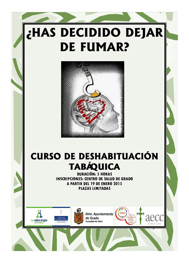 Cartel Curso de Deshabituacion Tabaquica