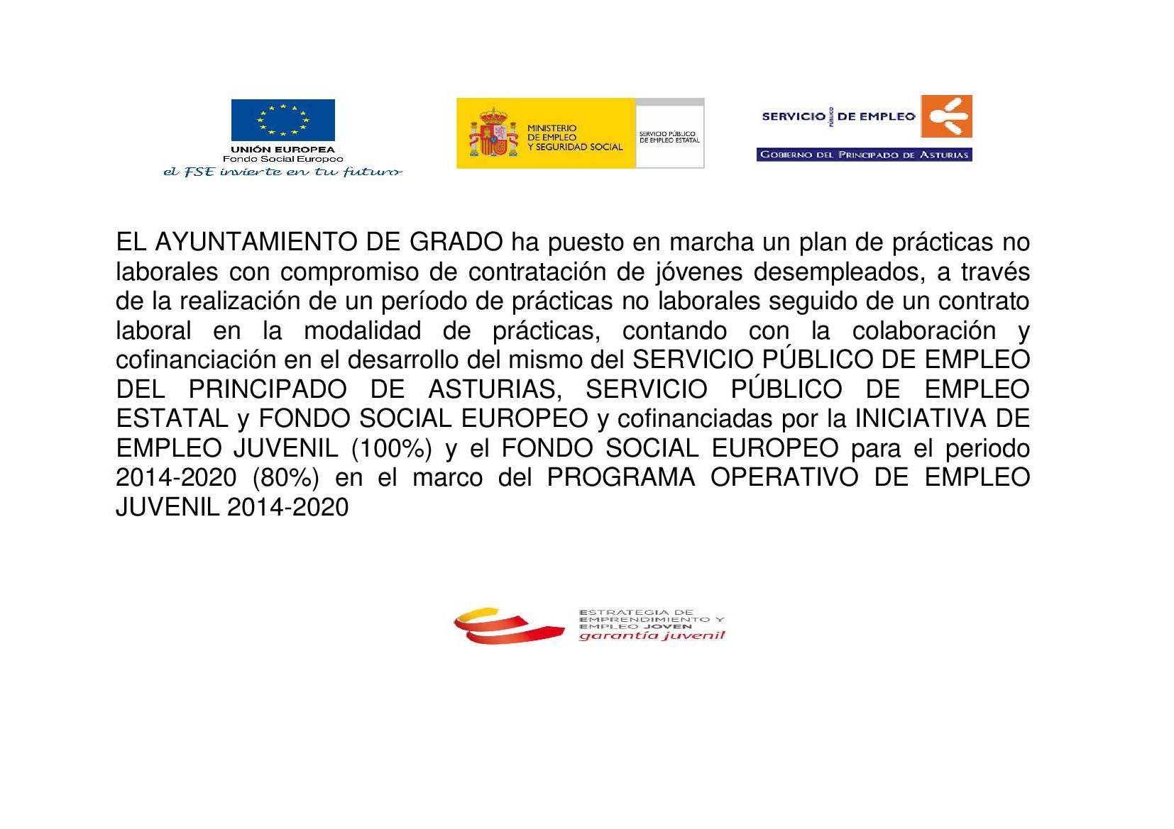 Cartel Programa Operativo de Empleo Juvenil 2014-2015